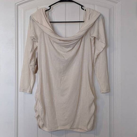 Rachel Rachel Roy Sweater Fold Over Ivory Off-the-shoulder Top 0x Career Cream‎ - Picture 1 of 7